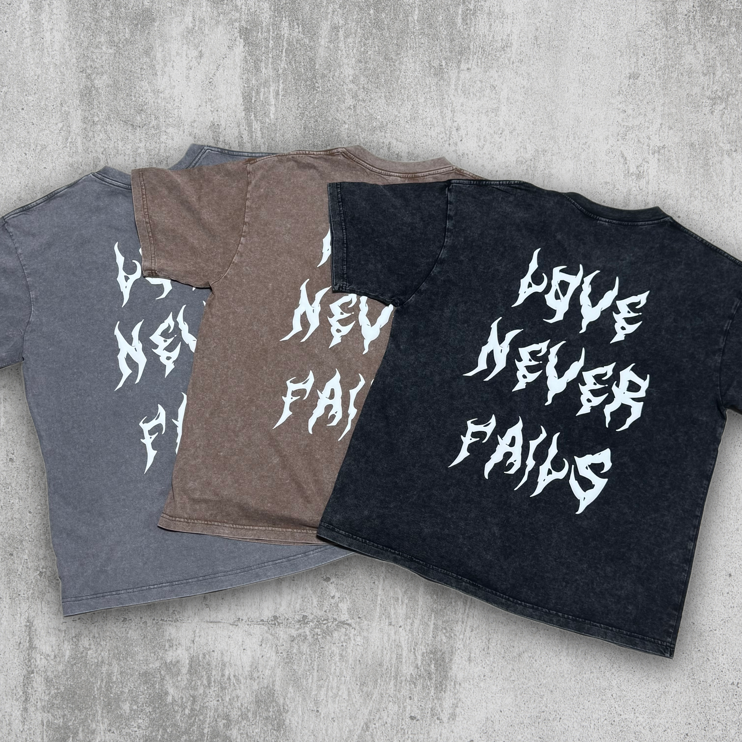 Black Love Never Fails Acid Wash Vintage T-Shirt