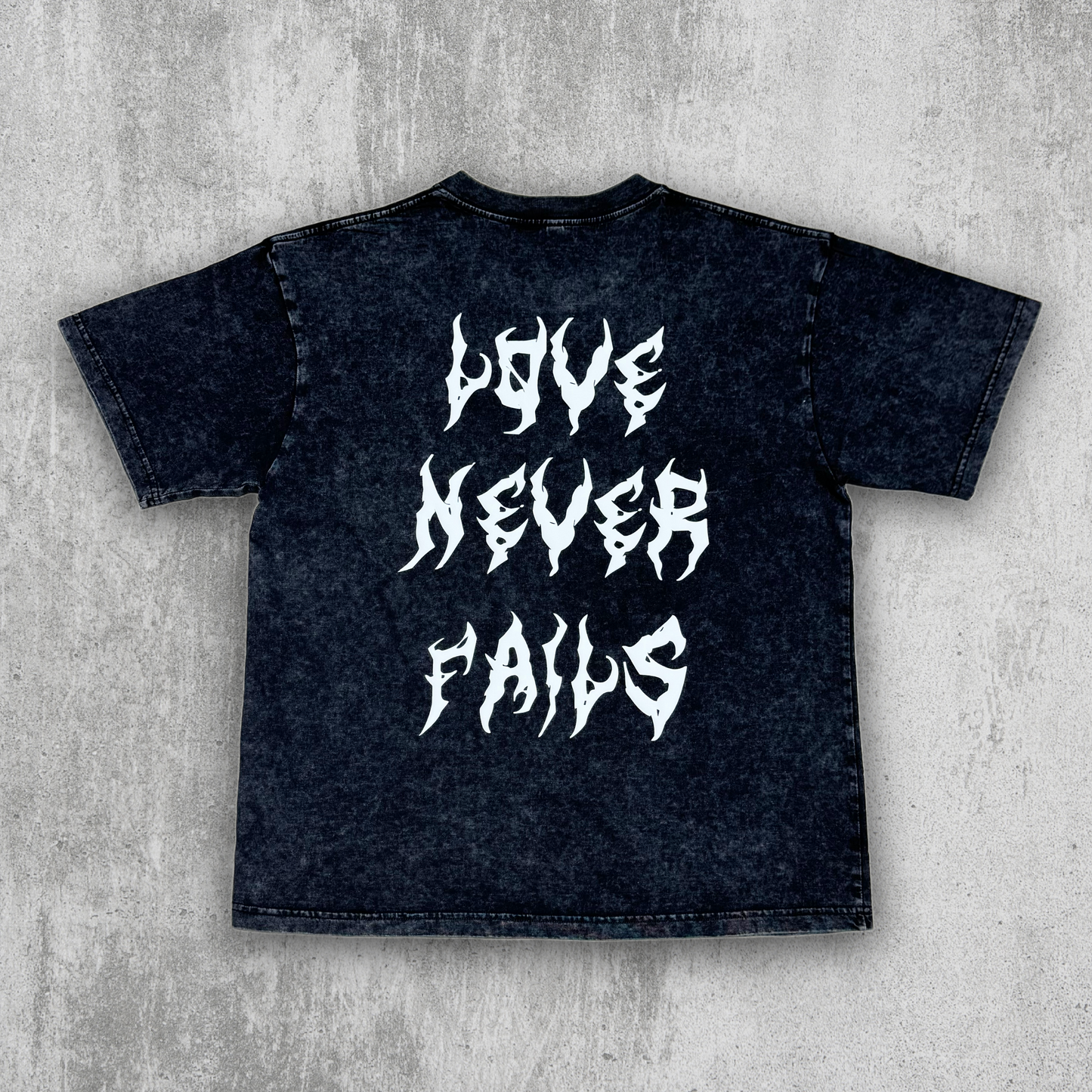 Black Love Never Fails Acid Wash Vintage T-Shirt